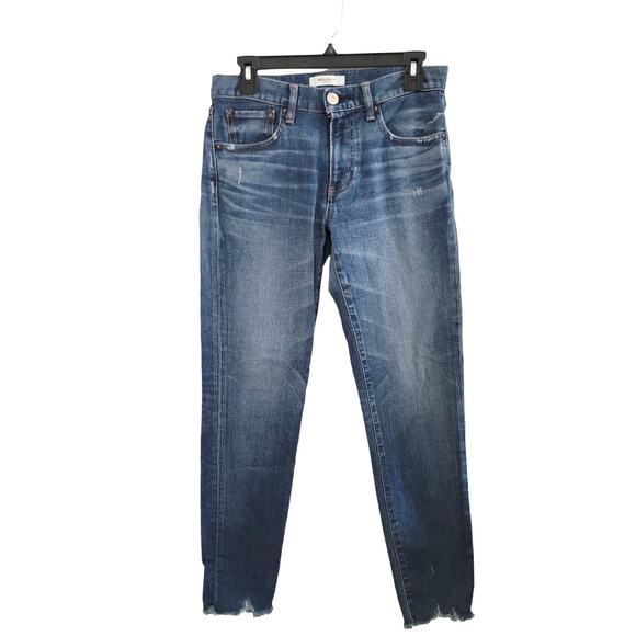 Moussy Vintage Saab Raw Hem Distressed Skinny Ankle Jeans - Picture 7 of 7